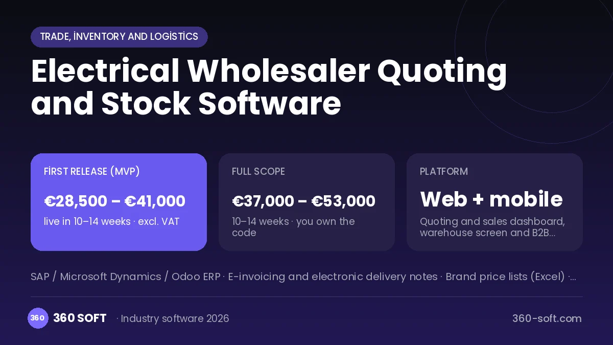Electrical Wholesaler Quoting and Stock Software