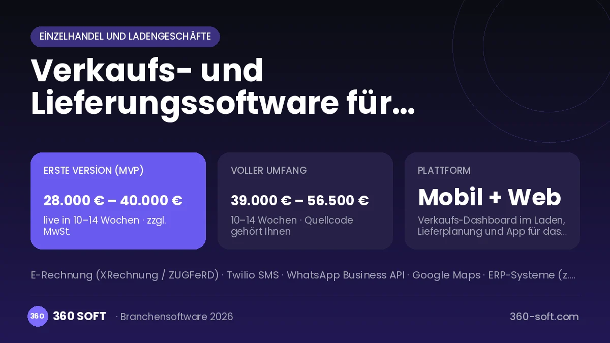 Verkaufs- und Lieferungssoftware für Hausgerätehändler