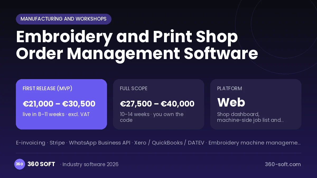 Embroidery and Print Shop Order Management Software