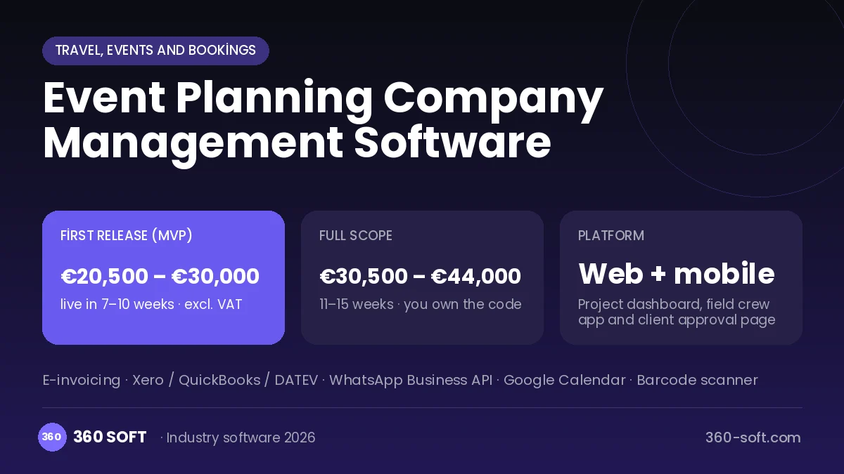Event Planning Company Management Software