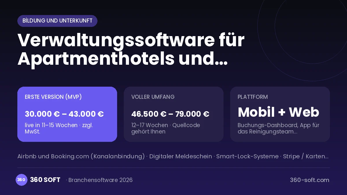 Verwaltungssoftware für Apartmenthotels und Ferienwohnungen