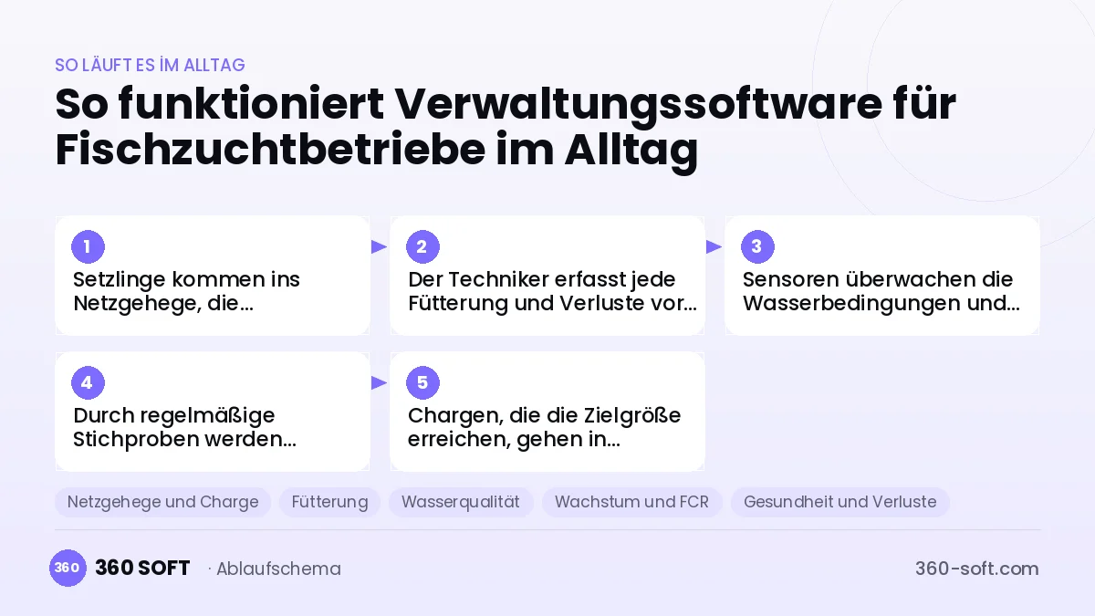 Verwaltungssoftware für Fischzuchtbetriebe