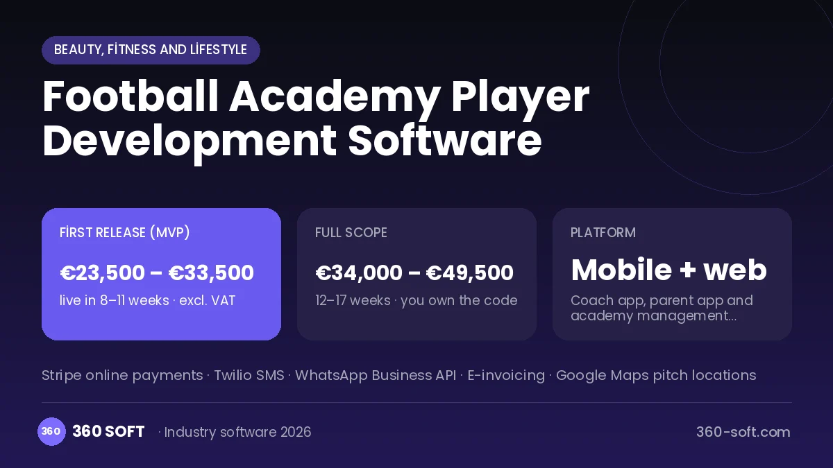 Football Academy Player Development Software