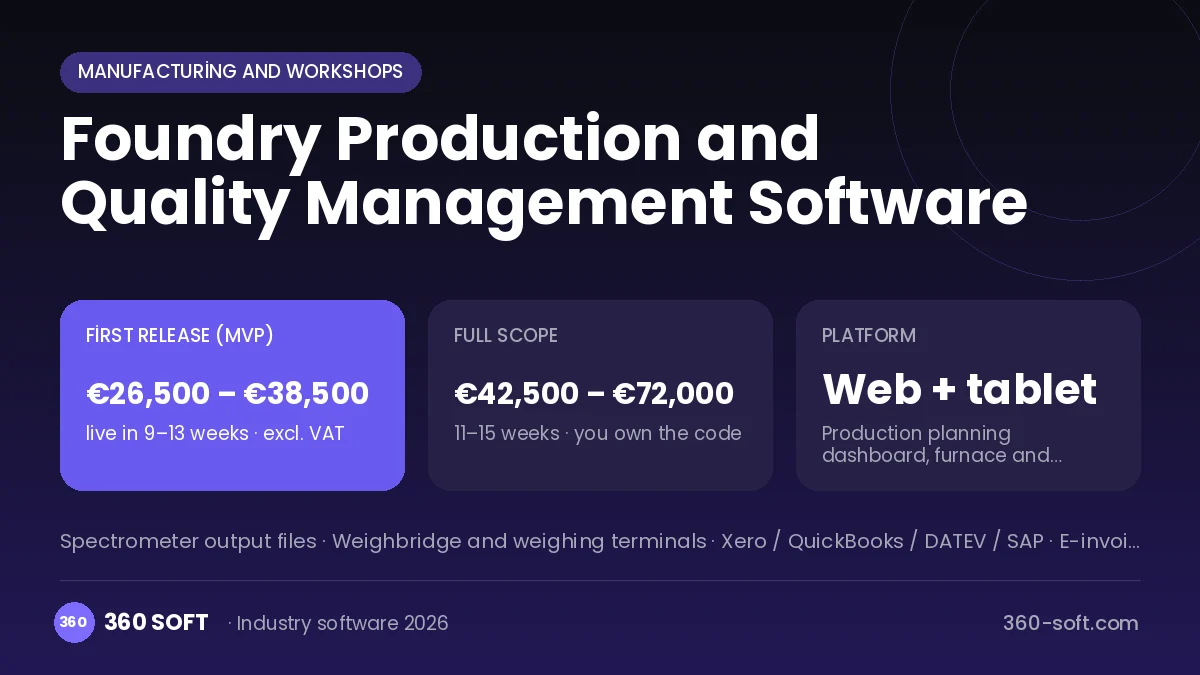 Foundry Production and Quality Management Software