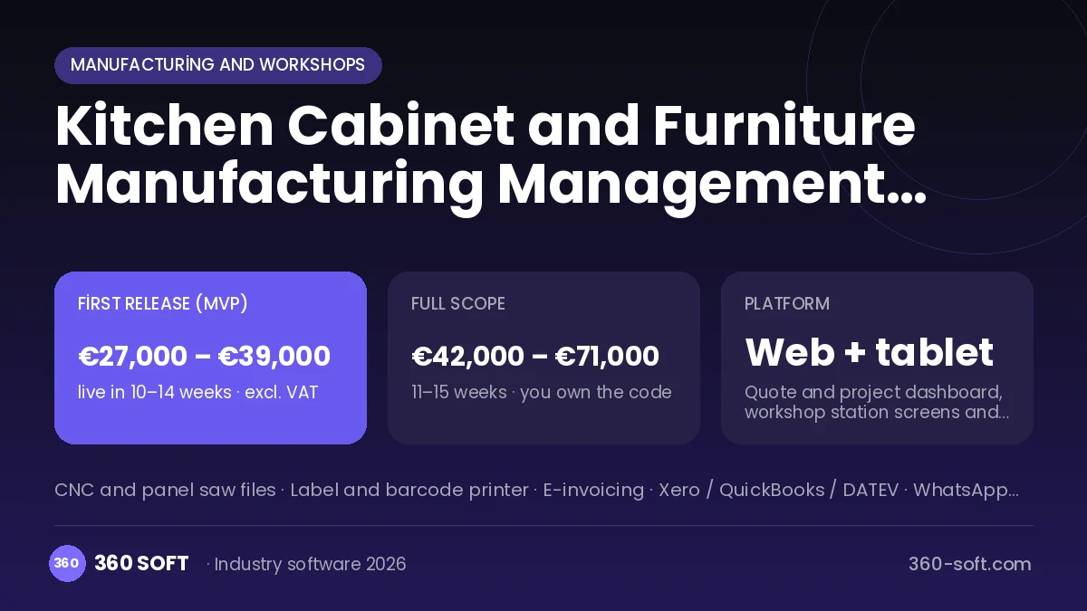 Kitchen Cabinet and Furniture Manufacturing Management Software