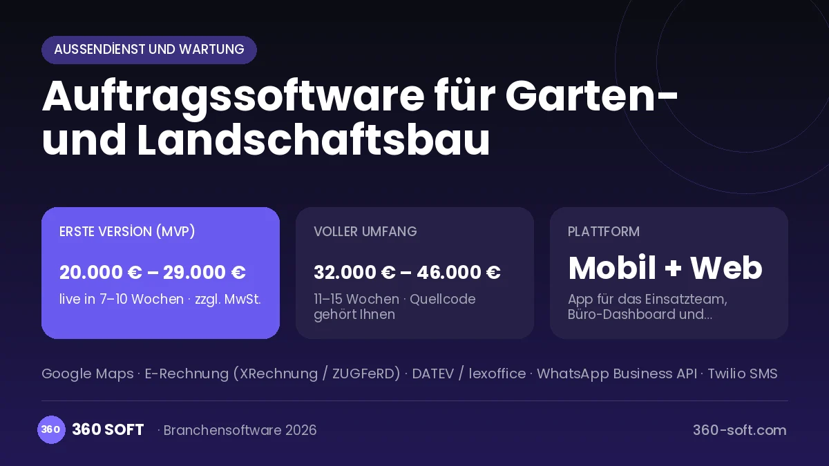 Auftragssoftware für Garten- und Landschaftsbau