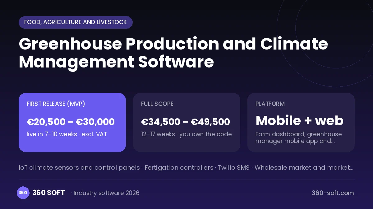 Greenhouse Production and Climate Management Software