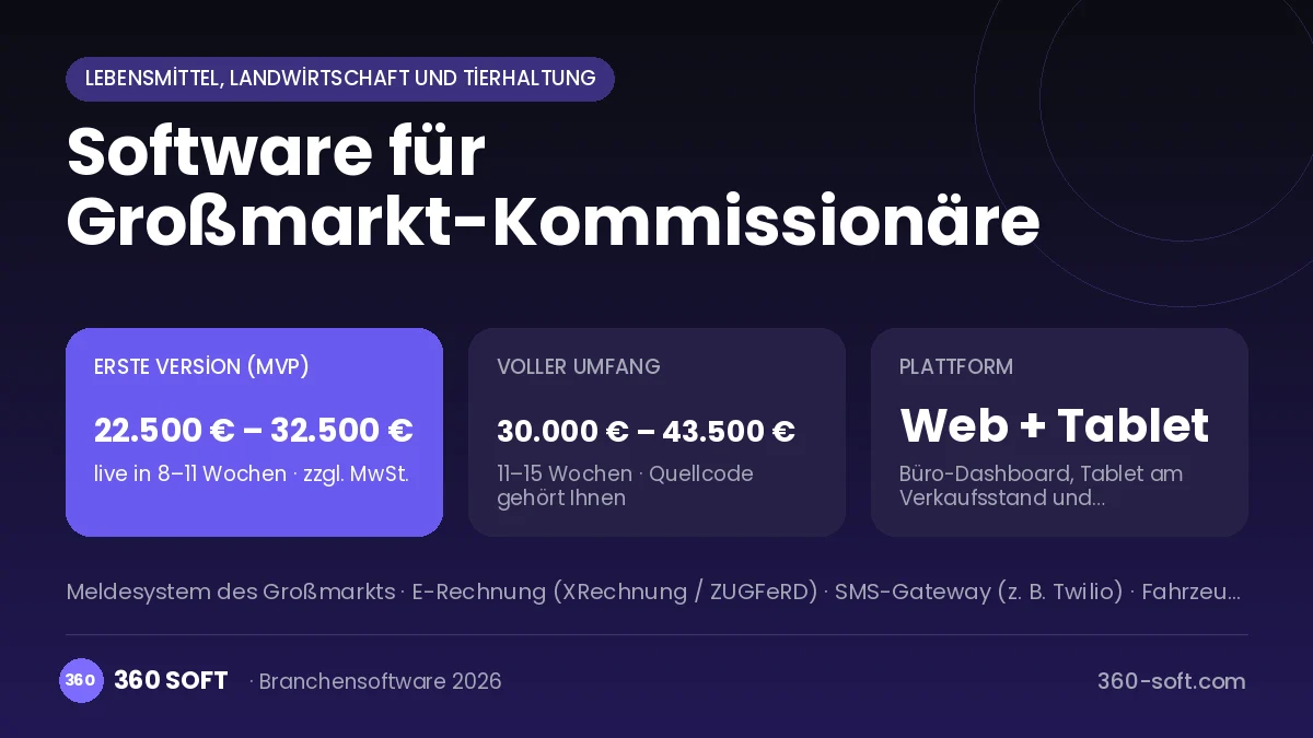 Software für Großmarkt-Kommissionäre