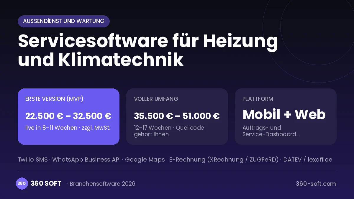 Servicesoftware für Heizung und Klimatechnik