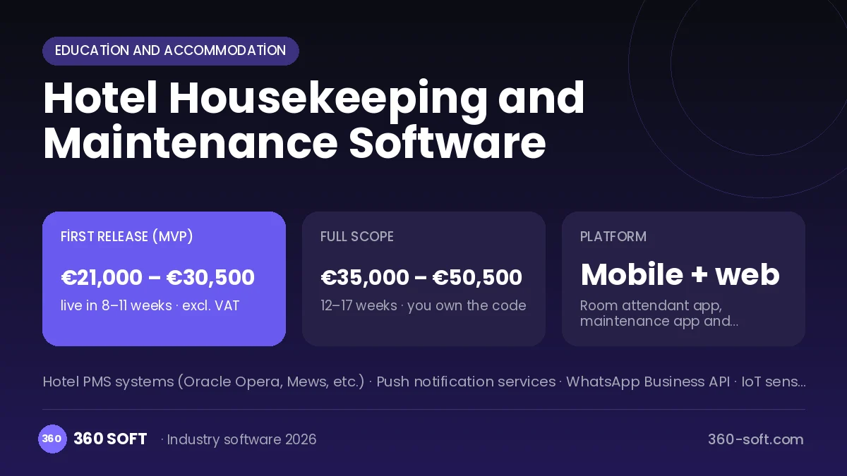 Hotel Housekeeping and Maintenance Software