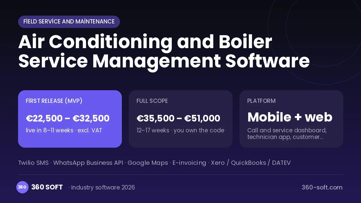 Air Conditioning and Boiler Service Management Software