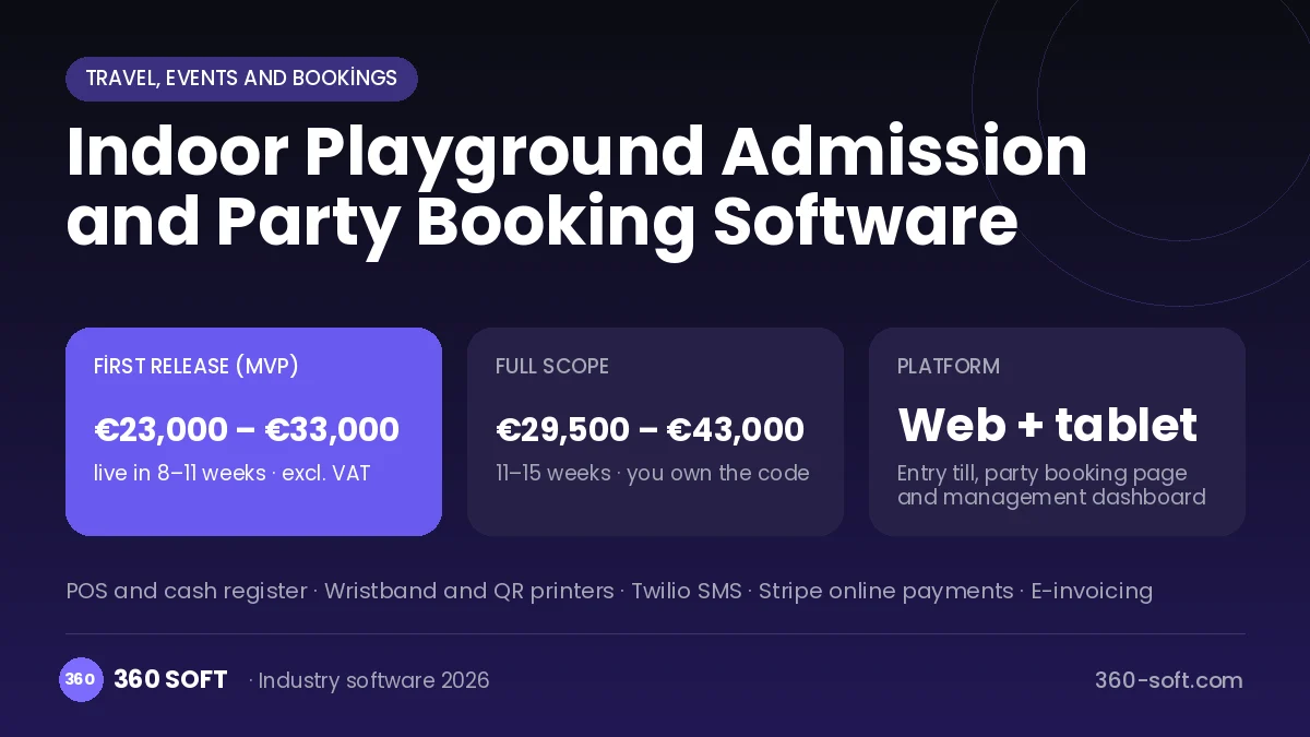 Indoor Playground Admission and Party Booking Software