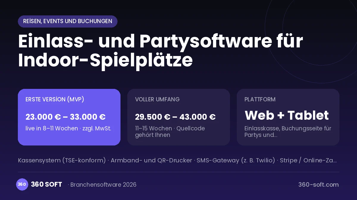 Einlass- und Partysoftware für Indoor-Spielplätze