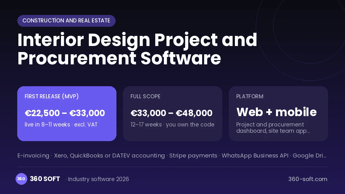Interior Design Project and Procurement Software