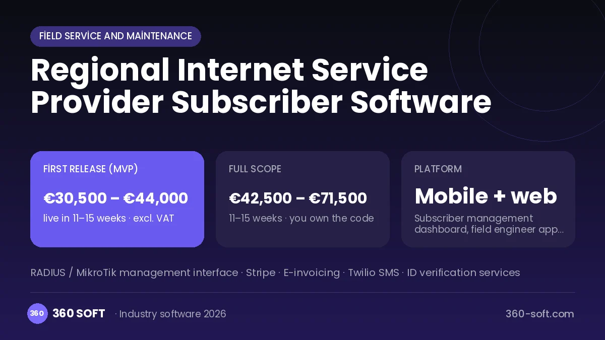 Regional Internet Service Provider Subscriber Software