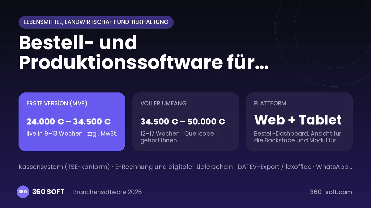 Bestell- und Produktionssoftware für Konditoreien