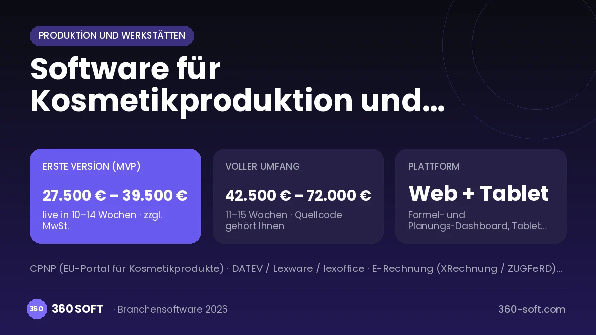 Software für Kosmetikproduktion und Rezepturverwaltung
