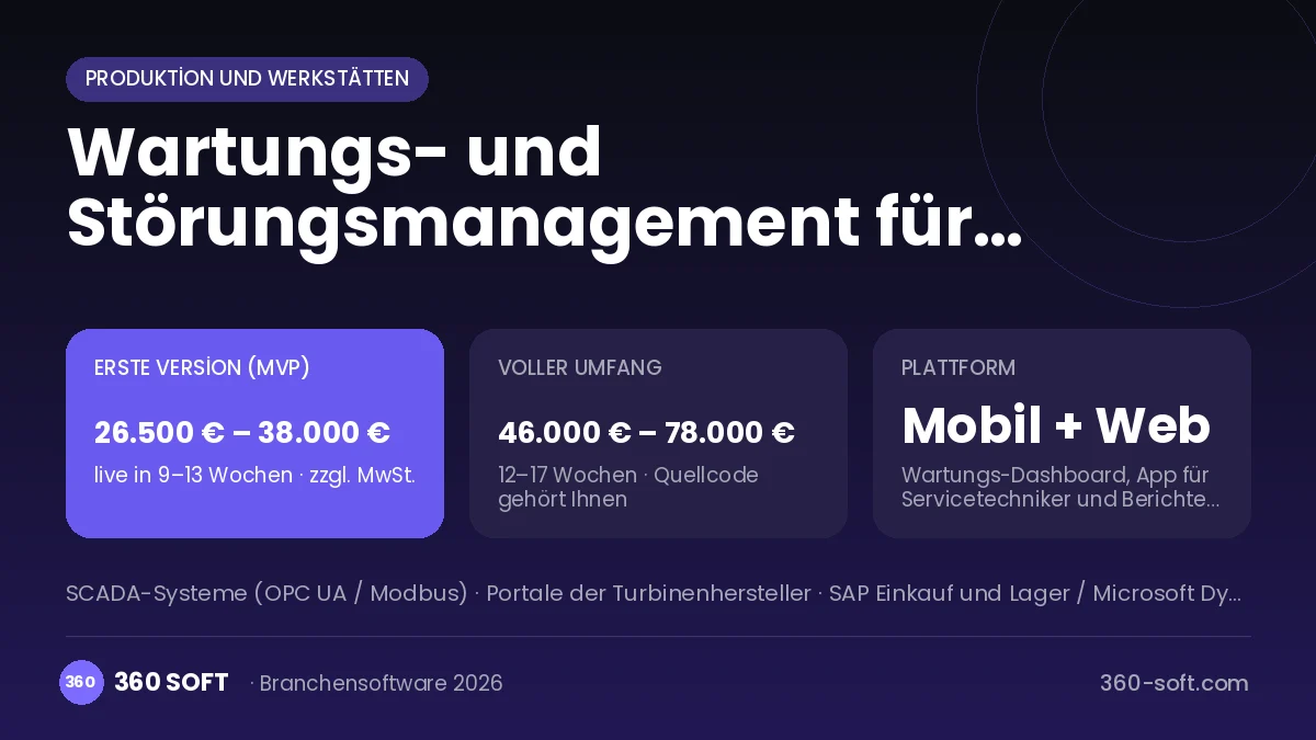 Wartungs- und Störungsmanagement für Energieanlagen