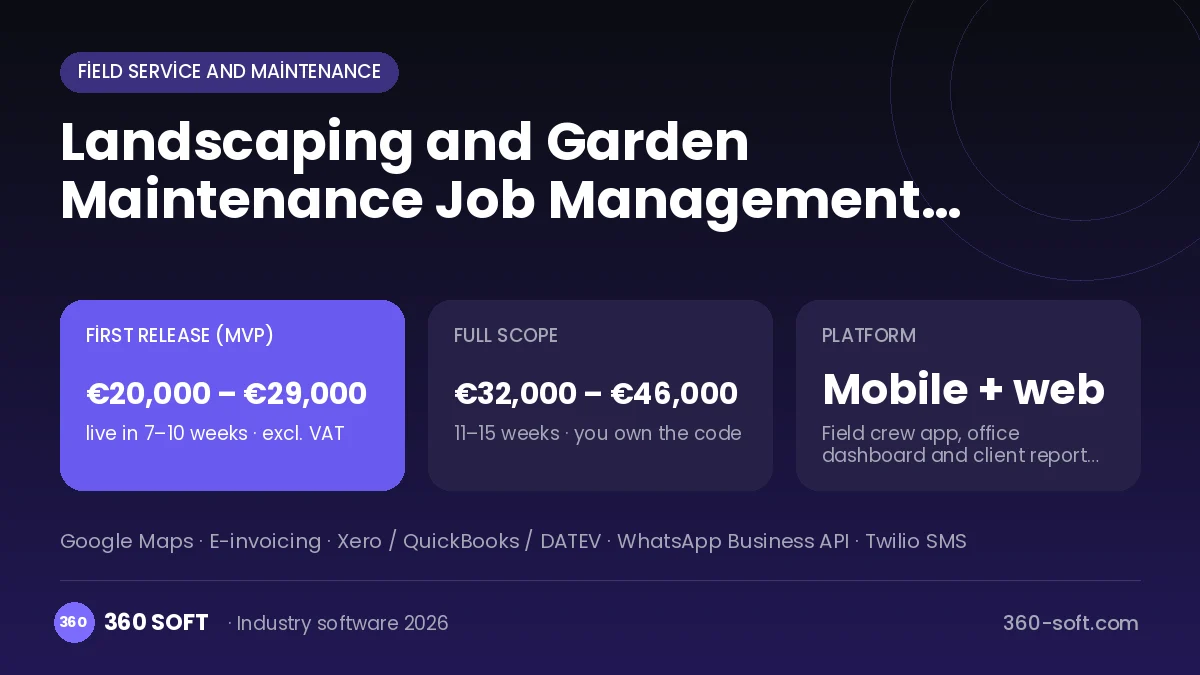 Landscaping and Garden Maintenance Job Management Software