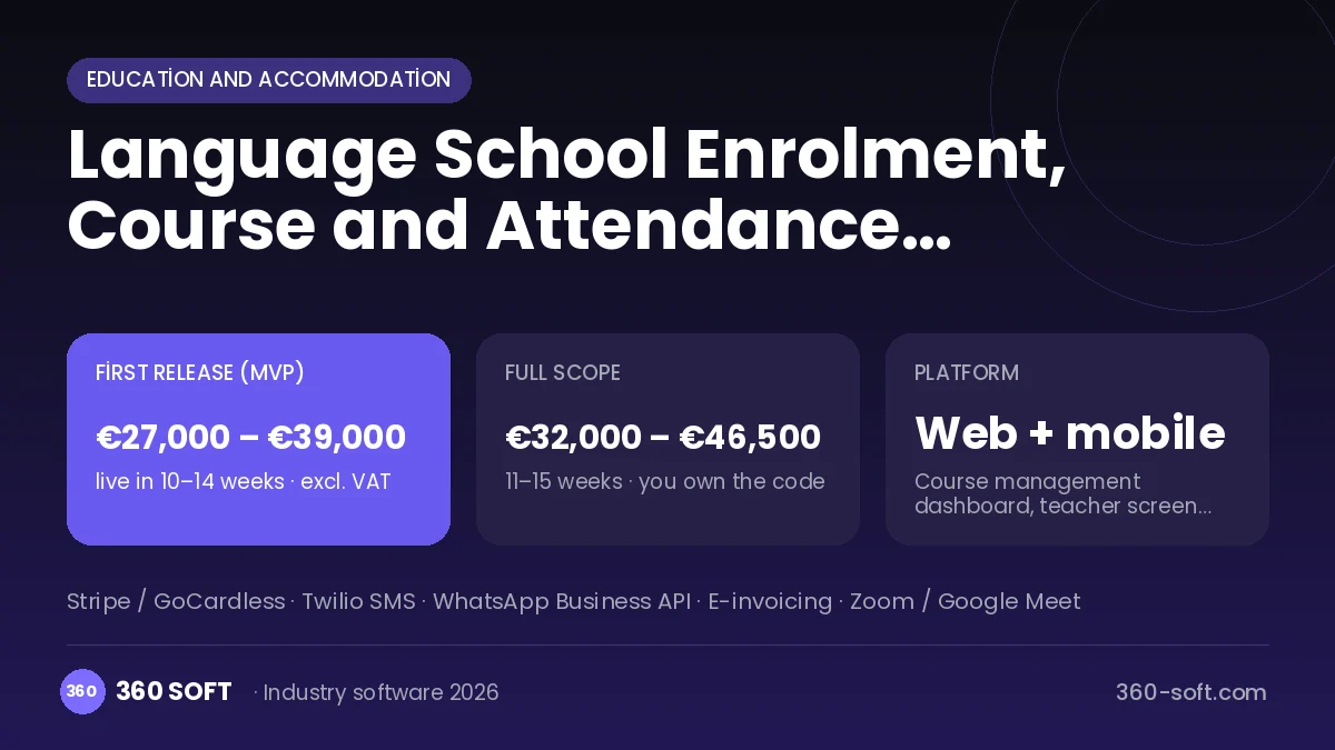 Language School Enrolment, Course and Attendance Software