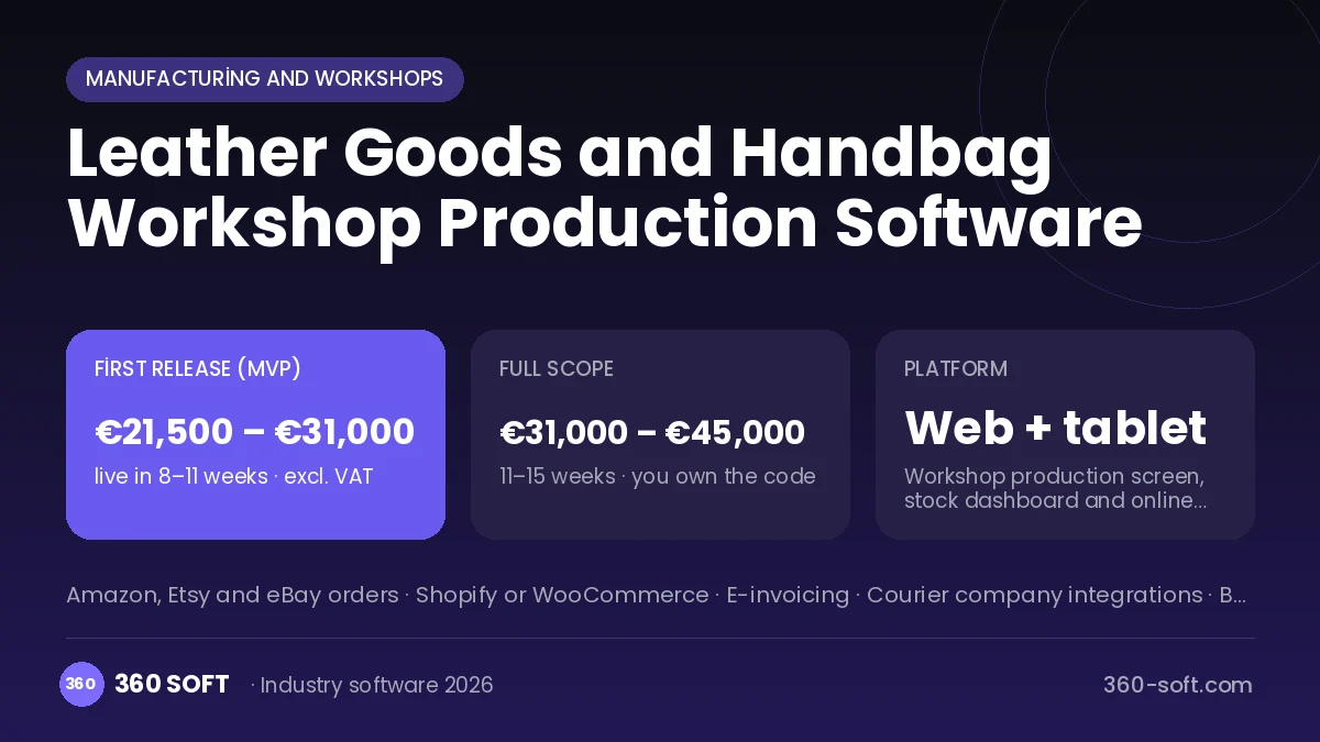Leather Goods and Handbag Workshop Production Software