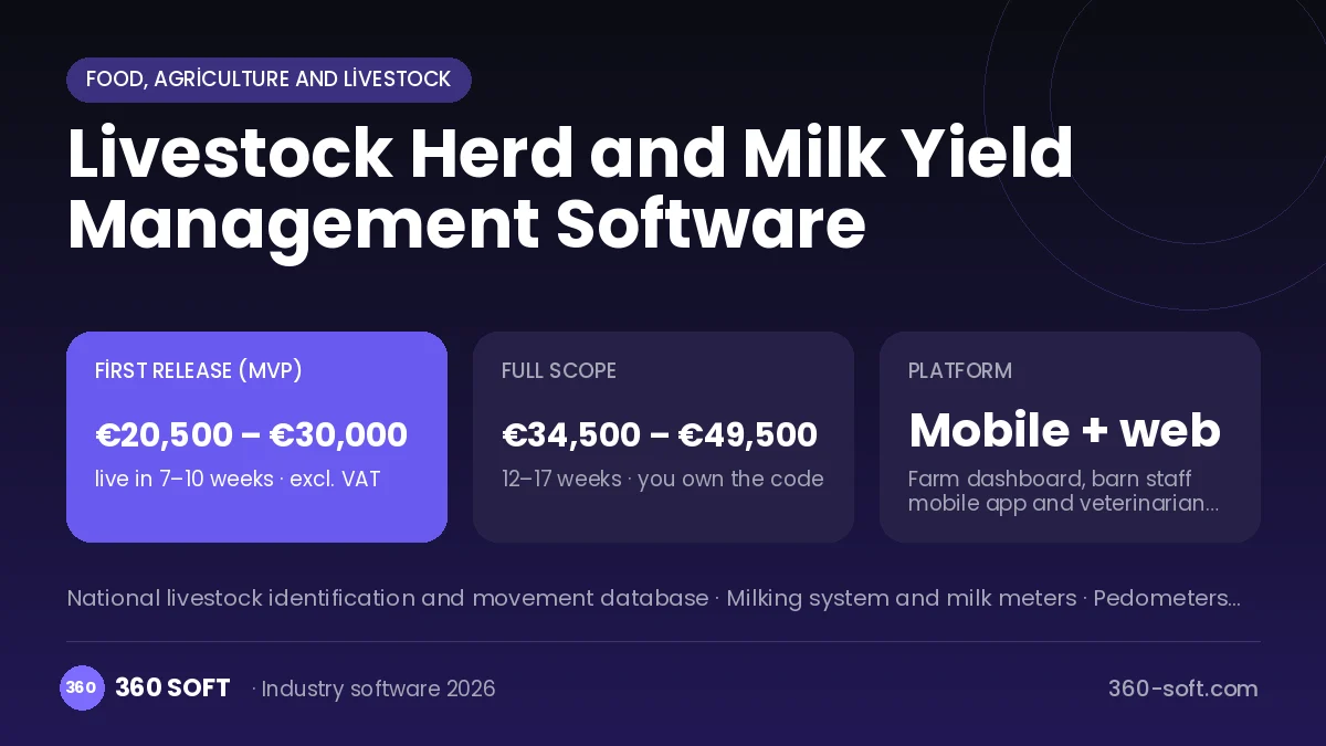 Livestock Herd and Milk Yield Management Software