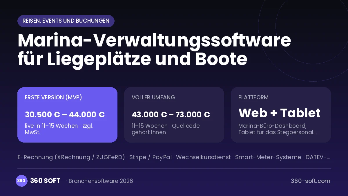 Marina-Verwaltungssoftware für Liegeplätze und Boote