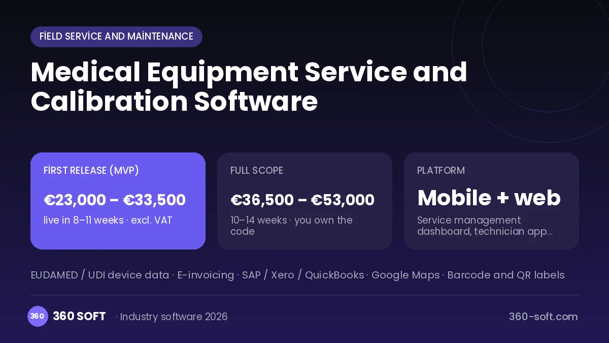 Medical Equipment Service and Calibration Software