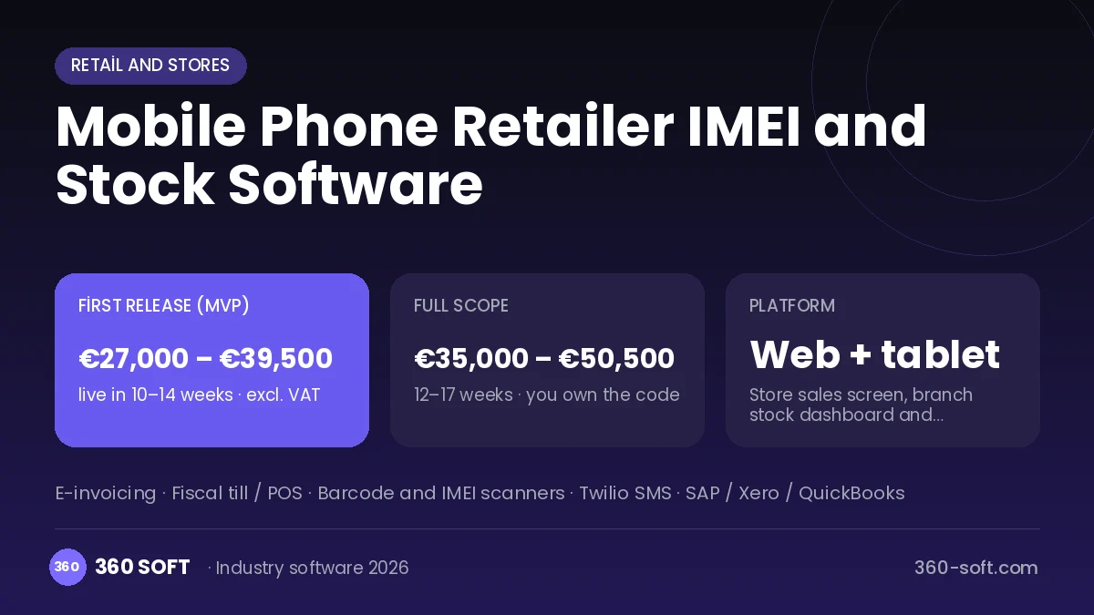Mobile Phone Retailer IMEI and Stock Software