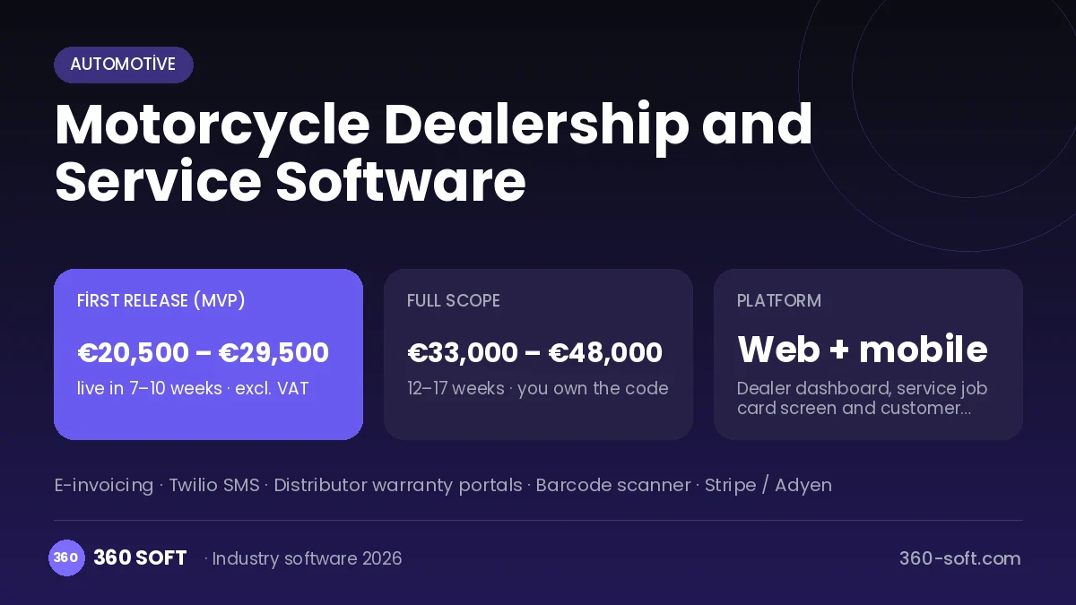 Motorcycle Dealership and Service Software