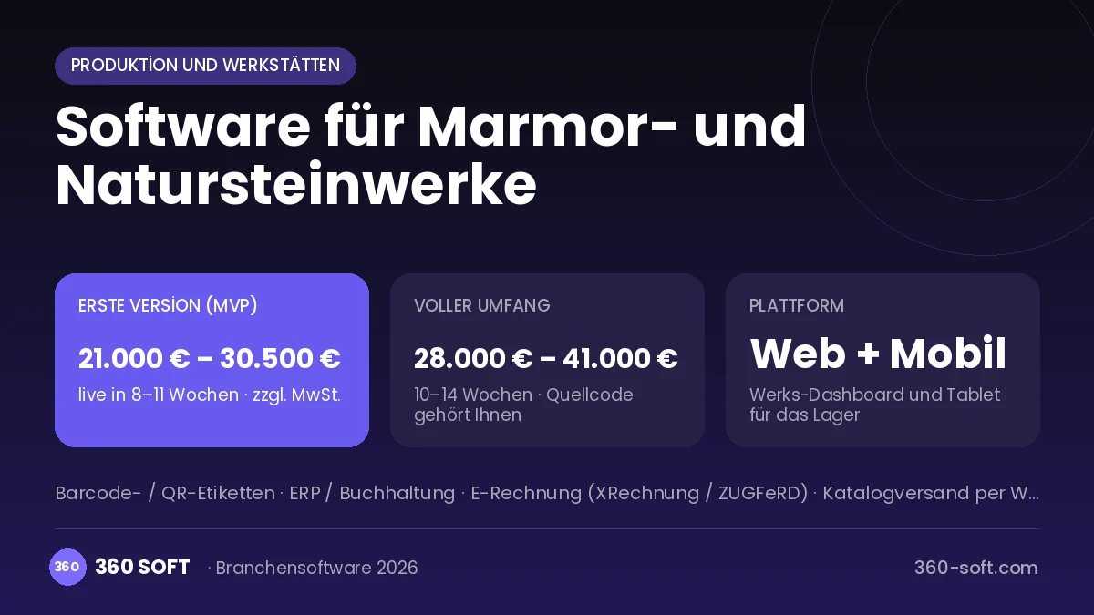 Software für Marmor- und Natursteinwerke