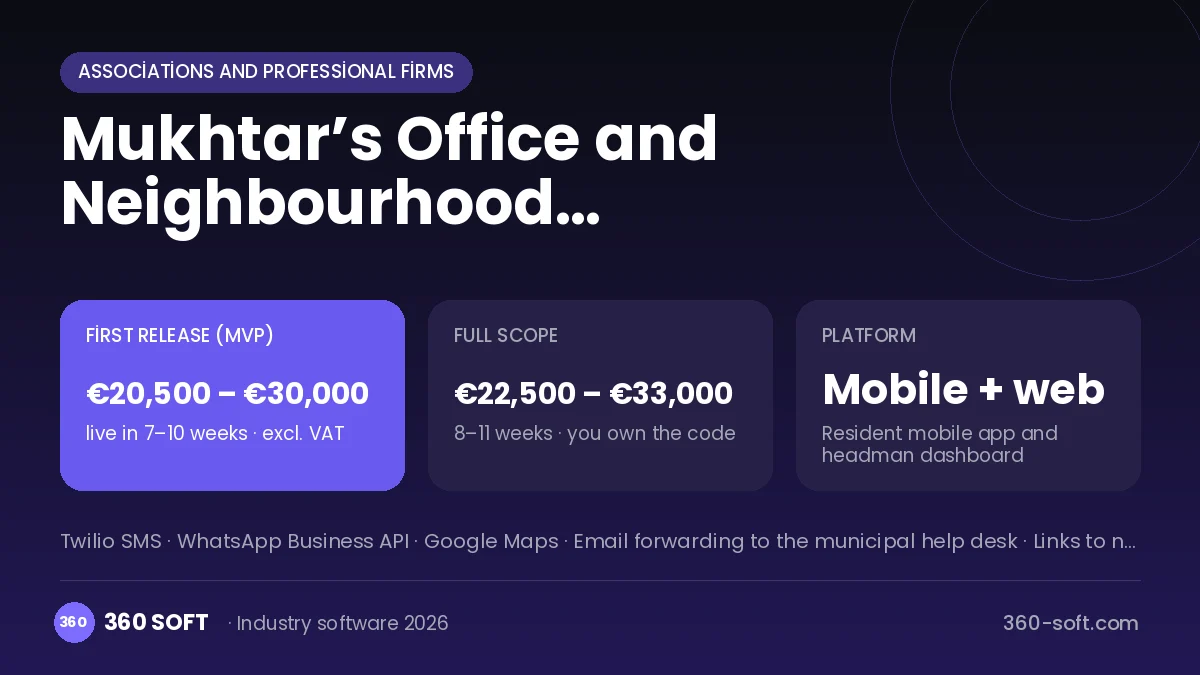 Mukhtar’s Office and Neighbourhood Communication App