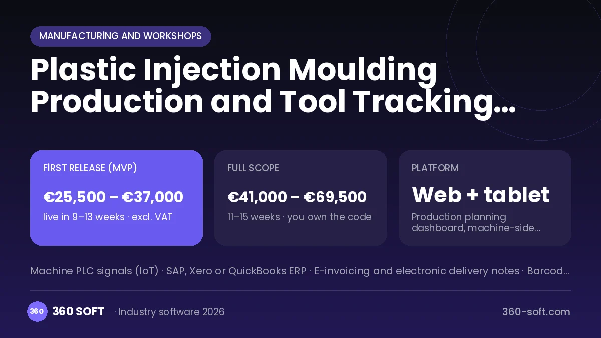 Plastic Injection Moulding Production and Tool Tracking Software