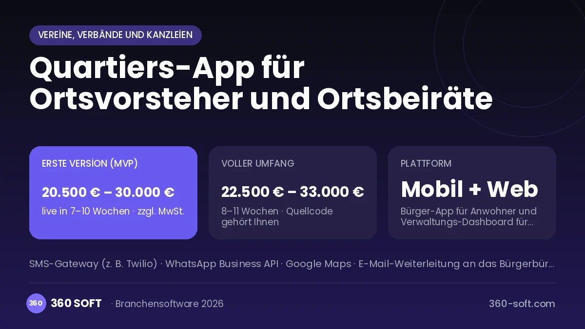 Quartiers-App für Ortsvorsteher und Ortsbeiräte