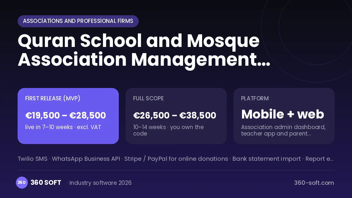 Quran School and Mosque Association Management Software
