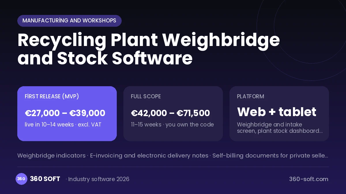 Recycling Plant Weighbridge and Stock Software