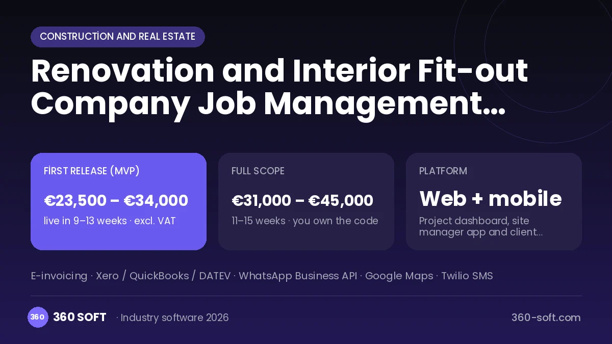 Renovation and Interior Fit-out Company Job Management Software