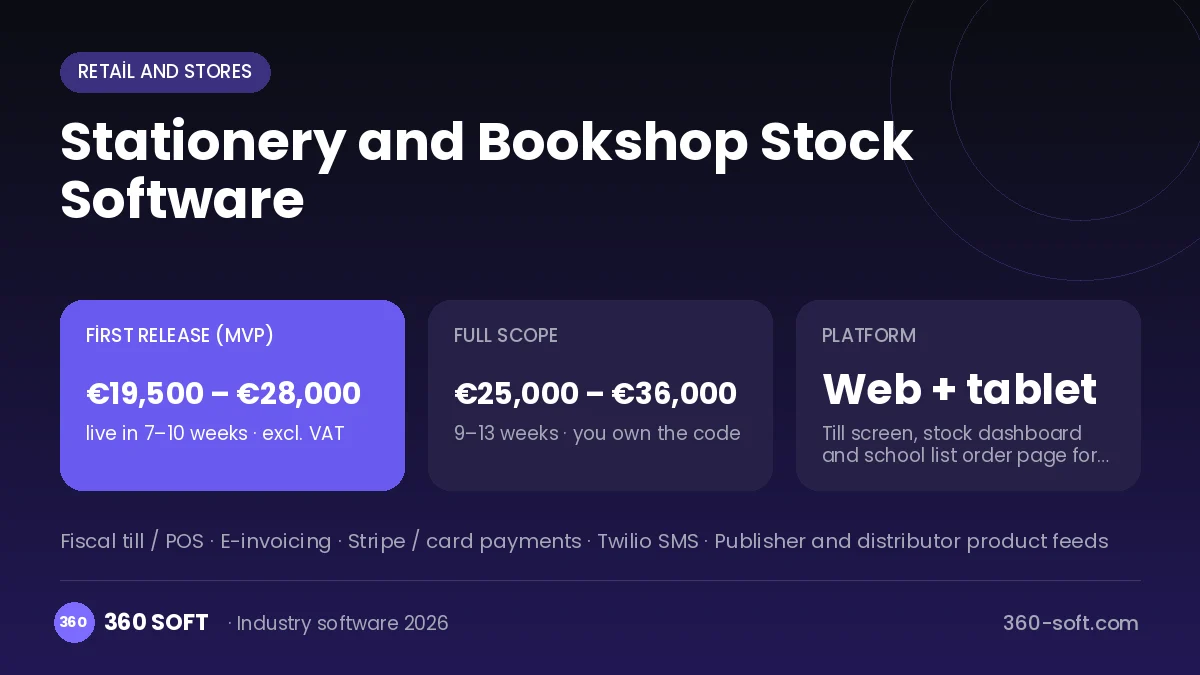 Stationery and Bookshop Stock Software