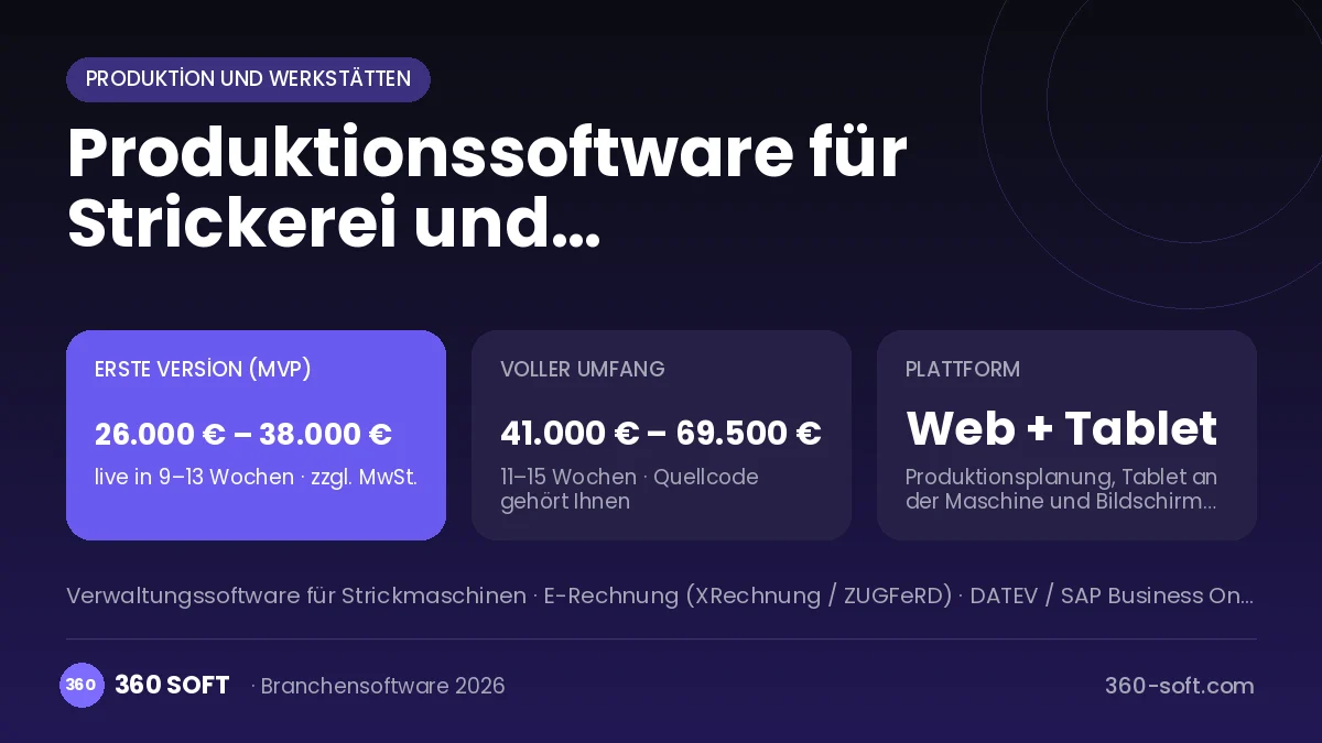 Produktionssoftware für Strickerei und Strickwarenfabriken