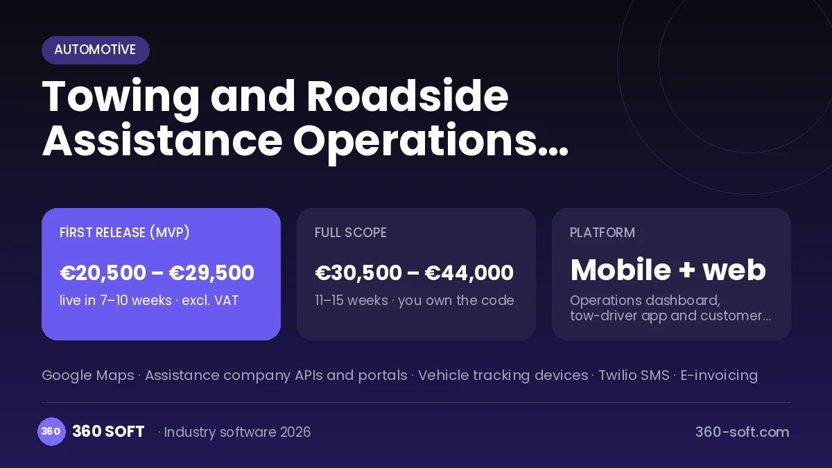 Towing and Roadside Assistance Operations Software