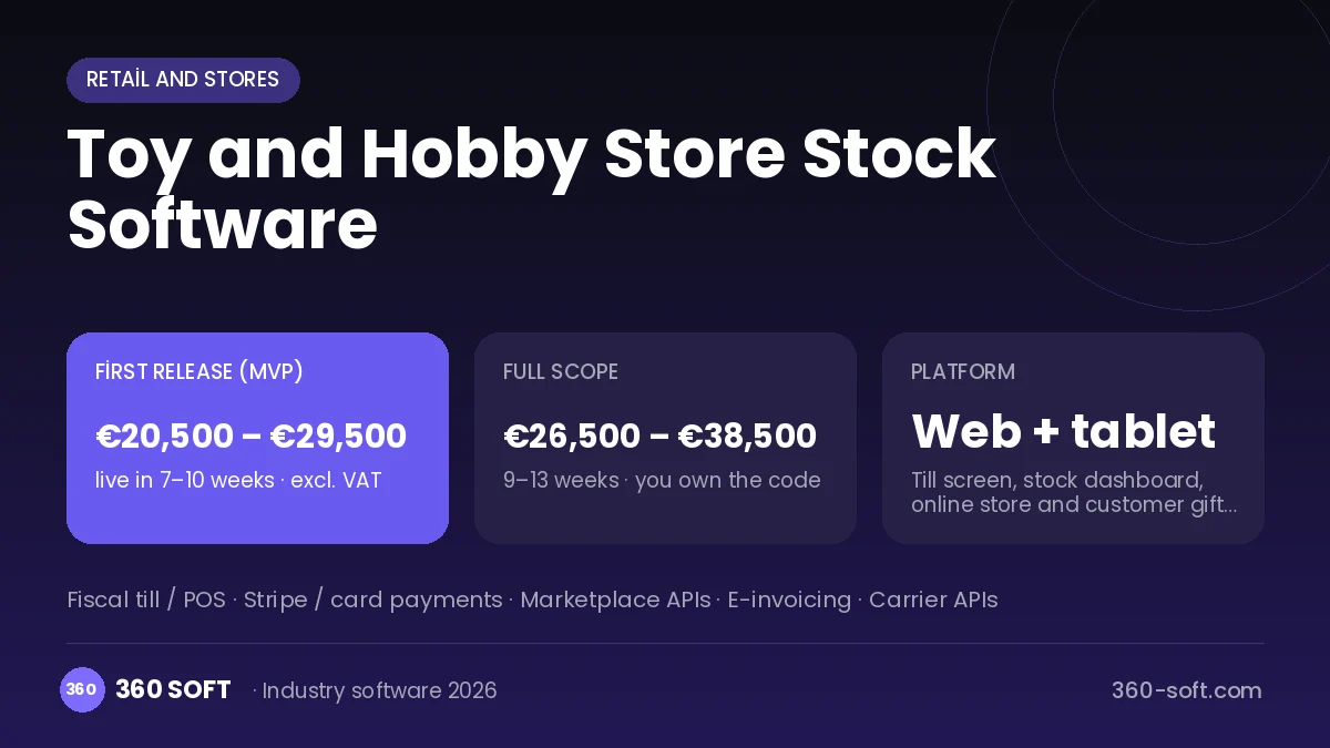 Toy and Hobby Store Stock Software