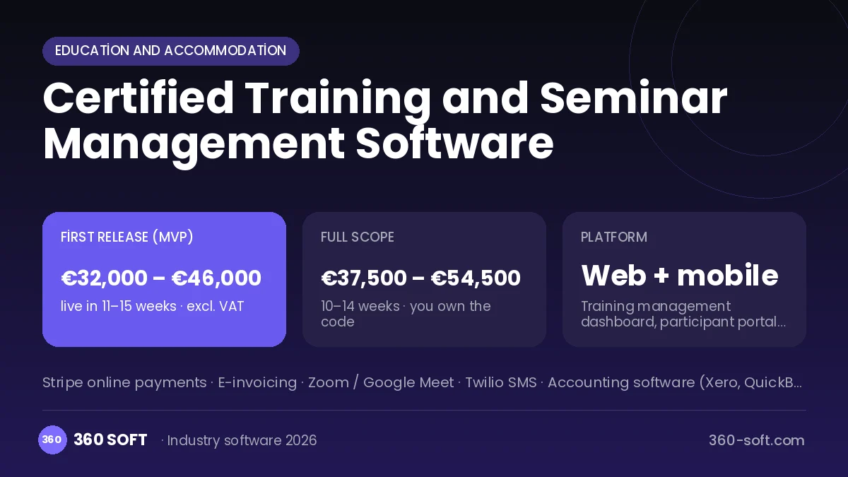 Certified Training and Seminar Management Software