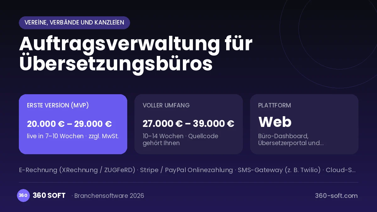 Auftragsverwaltung für Übersetzungsbüros