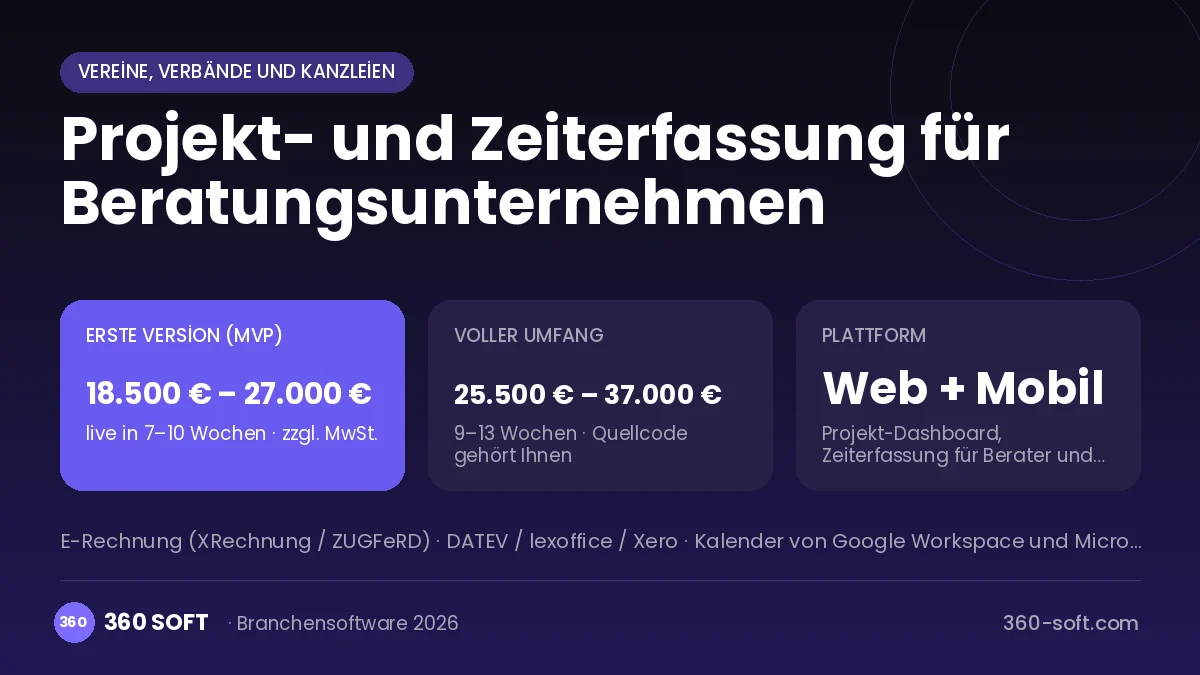 Projekt- und Zeiterfassung für Beratungsunternehmen