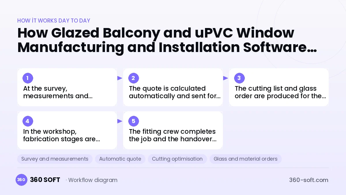 Glazed Balcony and uPVC Window Manufacturing and Installation Software
