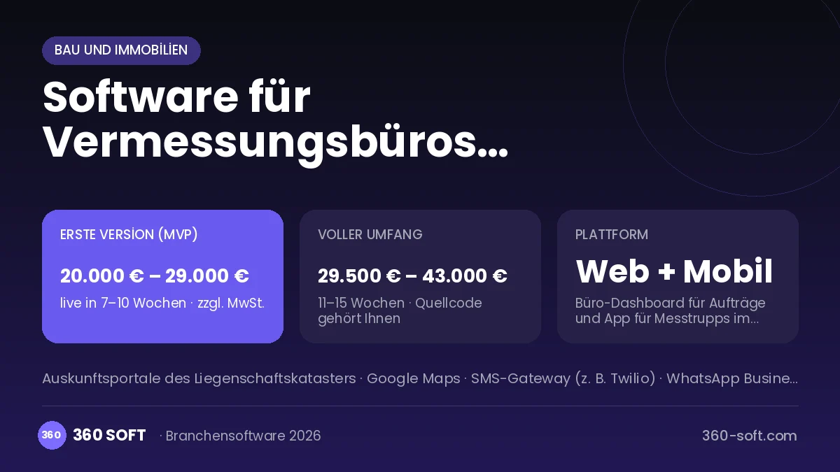 Software für Vermessungsbüros: Auftragsverfolgung