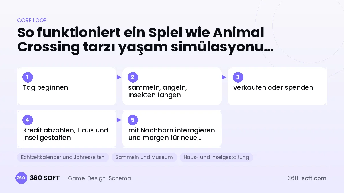 Systeme für ein Spiel wie Animal Crossing tarzı yaşam simülasyonu