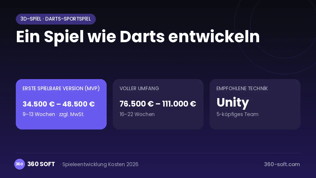 Ein Spiel wie Darts entwickeln