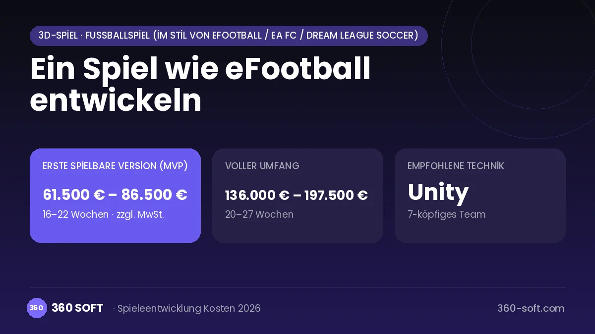 Ein Spiel wie eFootball entwickeln